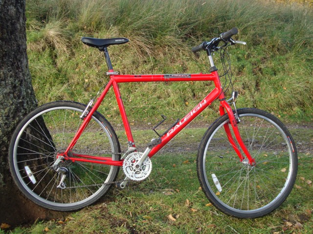 red raleigh bike